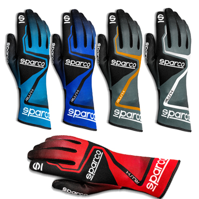 Karting Gloves Sparco Rush azure blue/black